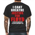 I Cant Breathe Justice For Floyd Mens Back Print T-shirt