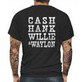 Cash Hank Willie Waylon American Mens Back Print T-shirt