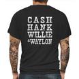 Cash Hank Willie Waylon Muscle Mens Back Print T-shirt