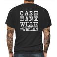 Cash Hank Willie Waylon Triblend Mens Back Print T-shirt