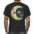 Cat & Moon Sugar Skull Dia De Los Muertos Day Of The Dead V2 Mens Back Print T-shirt