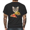 Cat Eating Taco And Pizza Shirt Funny Kitty By Zany Brainy Mens Back Print T-shirt