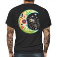 Cat Moon Sugar Skull Dia De Los Muertos Day Of He Dead Mens Back Print T-shirt