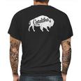 Catalina Island Bison Buffalo Mens Back Print T-shirt