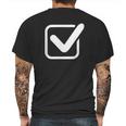 Check Mark Logo Mens Back Print T-shirt