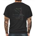 Chicago Map Cta Elevated L Train Metro Transit Mens Back Print T-shirt