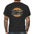 Clay Shooting Shirt Funny Trap Skeet Sporting Just Shoot Mens Back Print T-shirt