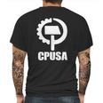 Communist Party Cpusa With Logo Mens Back Print T-shirt