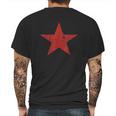 Communist Star Mens Back Print T-shirt