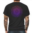 Cool Sacred Geometry Geometric Repeating Circles Trippy Yoga Mens Back Print T-shirt