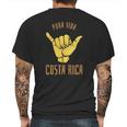 Costa Rica Pura Vida Shaka Surf Mens Back Print T-shirt