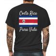 Costa Rica Pura Vida T-Shirt Beautiful National Flag Tee Mens Back Print T-shirt