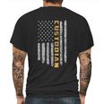 Custodian American Flag Usa Janitor School Mens Back Print T-shirt