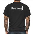 Cute Beaver Logo Mens Back Print T-shirt