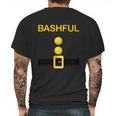 Cute Halloween Funny Halloween Day Bashful Dwarf Costume Mens Back Print T-shirt