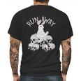 Cute Halloween Funny Halloween Day Run Away Bloody Bunny Skeleton Mens Back Print T-shirt