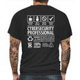 Cybersecurity Professional Not A Hacker Funny Job Mens Back Print T-shirt