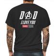 Dad I Love You 3000 Endgame Superhero Mens Back Print T-shirt