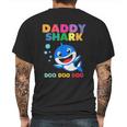 Daddy Shark Cute Fathers Gift Dad Birthday Gifts Mens Back Print T-shirt