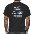 Daddy Shark Doo Doo Gift Mens Back Print T-shirt