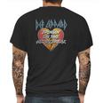 Def Leppard 1977 English Rock Band Bringin Heartbreak Black Mens Back Print T-shirt