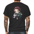 Demon Slayer Tanjirou Cartoon Character Mens Back Print T-shirt