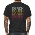 Derek Retro Wordmark Pattern Vintage Style Mens Back Print T-shirt