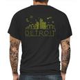 Detroit City Silhouette Mens Back Print T-shirt