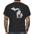 Detroit Michigan Motor City Midwest D Mitten Mens Back Print T-shirt