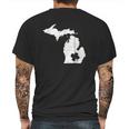 Detroit Michigan Shamrock St Patricks Day Mitten Mens Back Print T-shirt