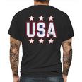 Distressed Usa Patriotic Logo Mens Back Print T-shirt