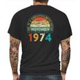 Distressed Vintage Awesome Since November 1974 47 Years Old Mens Back Print T-shirt