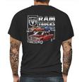 Dodge Ram Trucks Black Mens Back Print T-shirt