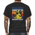 Dog Pew Pew Madafakas Vintage Crazy Pit Bull Mens Back Print T-shirt