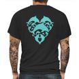 Dolphin Heart Mens Back Print T-shirt