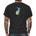 Dwarf Hotot Rabbit Watercolor Water Color Mens Back Print T-shirt