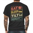 Eat Sleep Tilt Repeat Retro Game Lover Design Arcade Pinball Gift Mens Back Print T-shirt