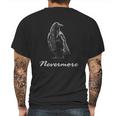 Edgar Allan Poe Gift- Quoth The Raven Nevermore Mens Back Print T-shirt