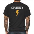 Electrician Gift Funny Sparky Nickname Lightning Mens Back Print T-shirt