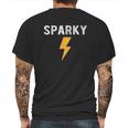 Electrician Gift Funny Sparky Nickname Lightning Bolt Mens Back Print T-shirt