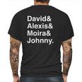 Ew David Alexis Moira Rose Merchandise Black Mens Back Print T-shirt