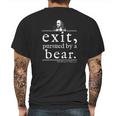 Exit Pursued By Bear Shakespeare Theater Gift Mens Back Print T-shirt