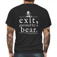 Exit Pursued By Bear Shakespeare Stage Director Gift Mens Back Print T-shirt