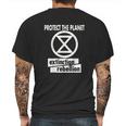 Extinction Rebellion In Green Rebel For Life Climate Change Mens Back Print T-shirt