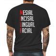 F Mesial Incisal Lingual Facial Mens Back Print T-shirt