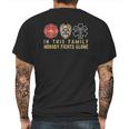 In This Family Nobody Fights Alone Police Firefighter Ems Mens Back Print T-shirt