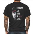 Fanprint Chipper Jones Legends Are Born In April Mens Back Print T-shirt