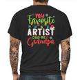 My Favorite Artist Calls Me Grandpa Sweater Xmas Light Mens Back Print T-shirt