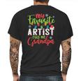 My Favorite Artist Calls Me Grandpa Xmas Light Mens Back Print T-shirt