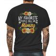 My Favorite People Call Me Mimzy Mens Back Print T-shirt